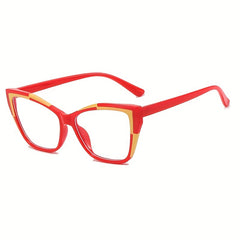 Clear Lens Cat Eye Glasses TR90 Frame Anti Blue Light for Computer Phone