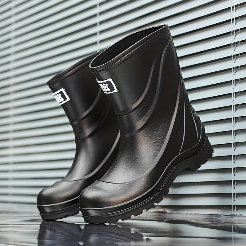 Waterproof Slip Resistant Durable Medium Calf Women's Rain Boots