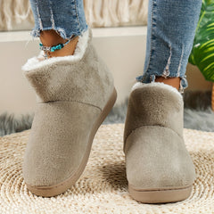 Women's Winter Plus Fleece Snow Boots Non slip Medium Tube