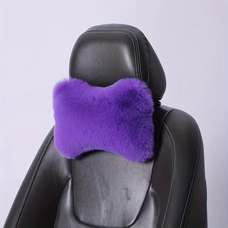 Rabbit Plush Car Headrest Pillow Set