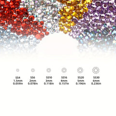 200-3500pcs SS16 Crystal Rhinestones for DIY Crafts Nails Clothes Shoes