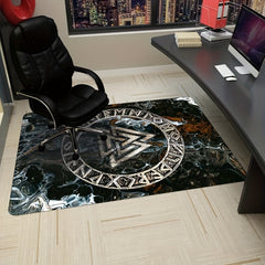 Viking Print Carpet Machine Washable Bedroom Living Room Floor Mat Gift Room