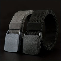 Nylon Belt with Smooth Buckle, Durable & Comfort Fit, Casual & Outdoor Wear