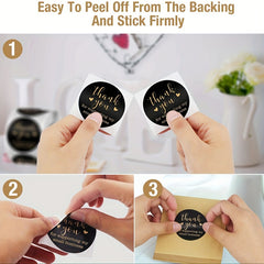 500pcs Thank You Sticker Gift Sealing Stickers Flower Letter Scrapbooking