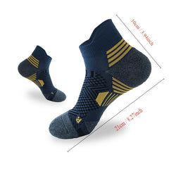 Men's Thick Padded Sport Socks - Running Basketball Ankle Socks