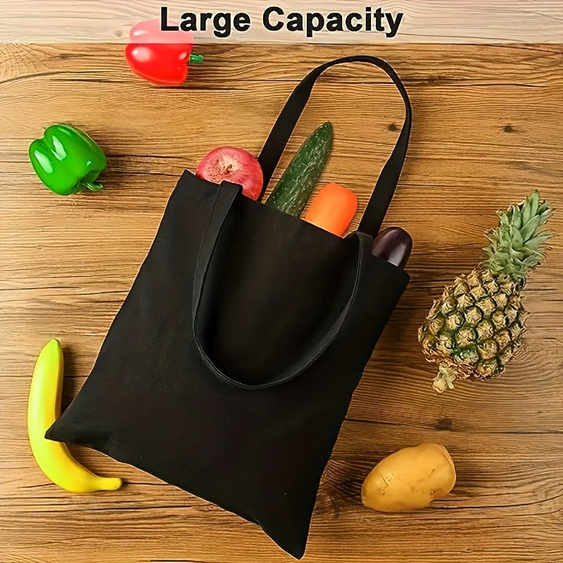 Large Cotton Canvas Tote Bag Reusable Grocery Shopping Bags Blank Bags