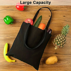 Large Cotton Canvas Tote Bag Reusable Grocery Shopping Bags Blank Bags