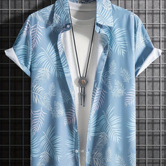 Tropical Leaf Hawaiian Shirt - Summer Vacation Resort