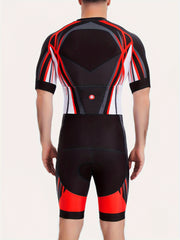 Men's Quick Dry Cycling Skinsuit Jumpsuit Skinny Fit Stretch Triathlon Suit