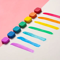 48 Colors Watercolor Paint Set in Pink Iron Box for Adults Beginners Kids