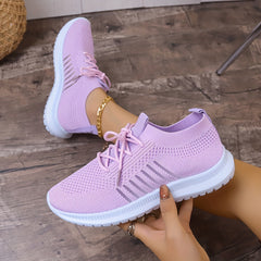Soft Thick Bottom Mesh Breathable Running Shoes Non Slip