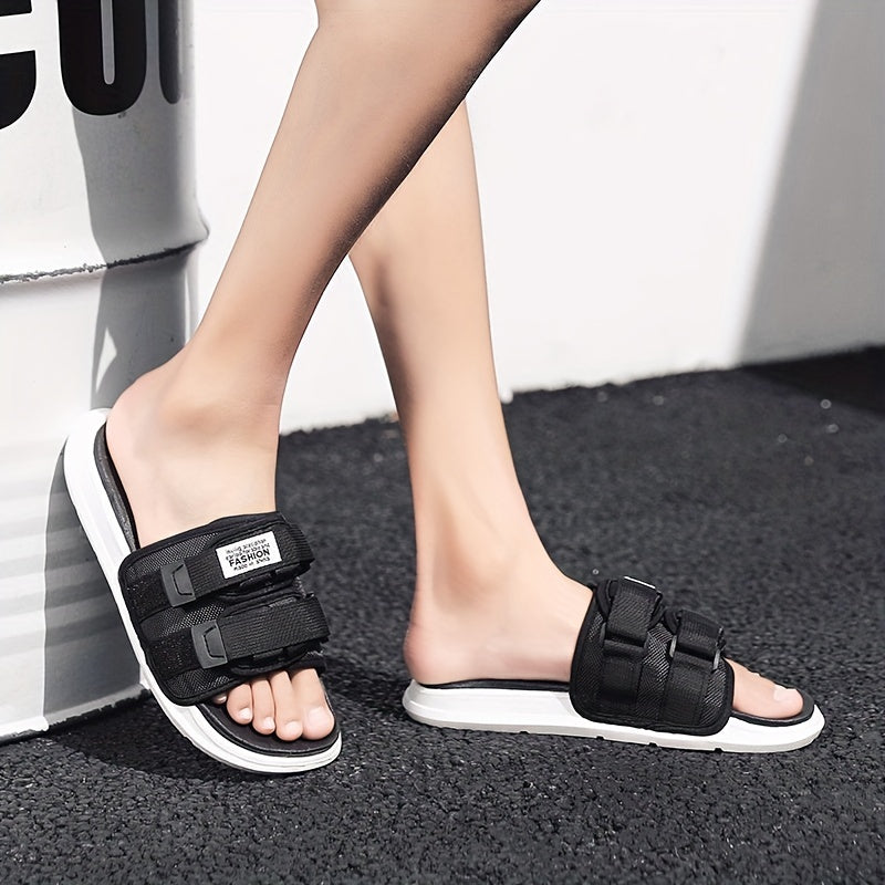 Men's Platform Slides Unisex Open Toe Slippers