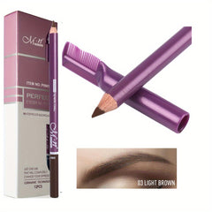 121pcs Eyebrow Pencil With Comb And Brown Wooden Rod