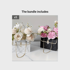 2pcs Rectangular Floral Packaging Box for Weddings and Parties
