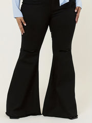 Sexy Jeans: High Rise High Stretch Skinny Flared Leg Jeans
