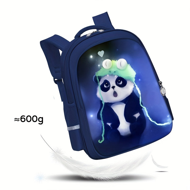 Panda Cartoon Backpack for Students, Dirt & Wear Resista