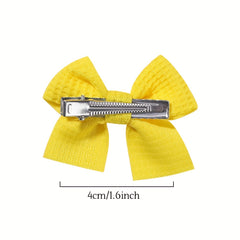 10pcs Solid Bow Hair Clips Princess Hair Accessories