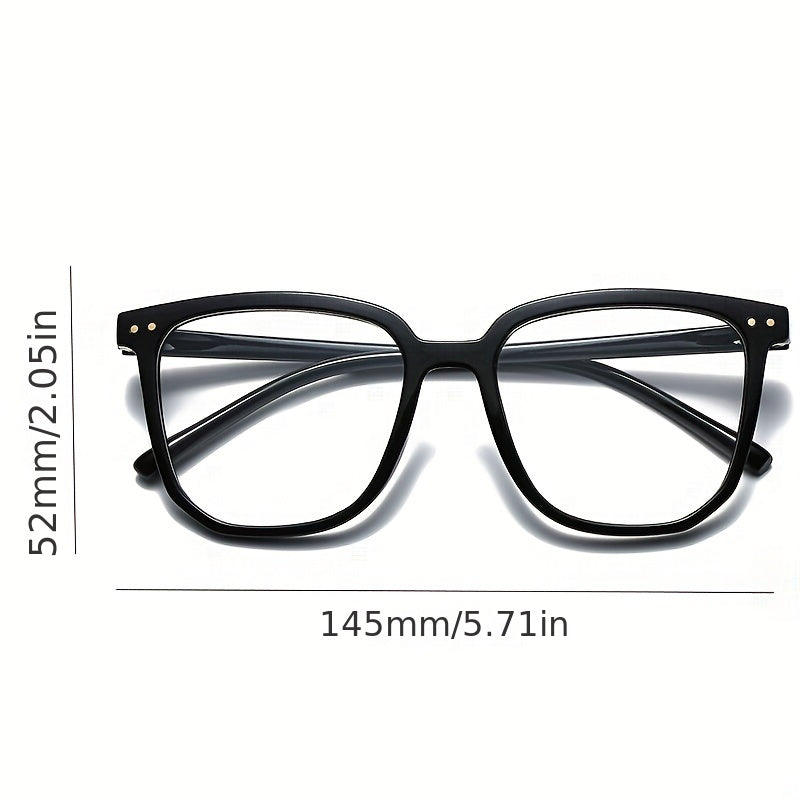 Square Anti Light Glasses For Women Men Students Jelly Lightweight Frame