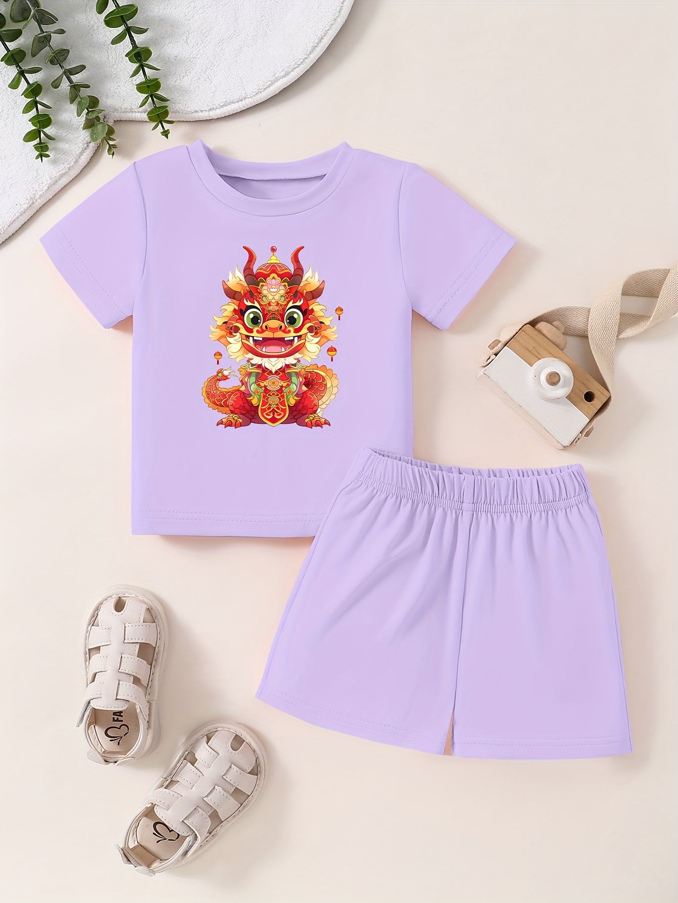 Toddler Kid T-shirt & Pants Cartoon Pattern Cotton Summer Clothing