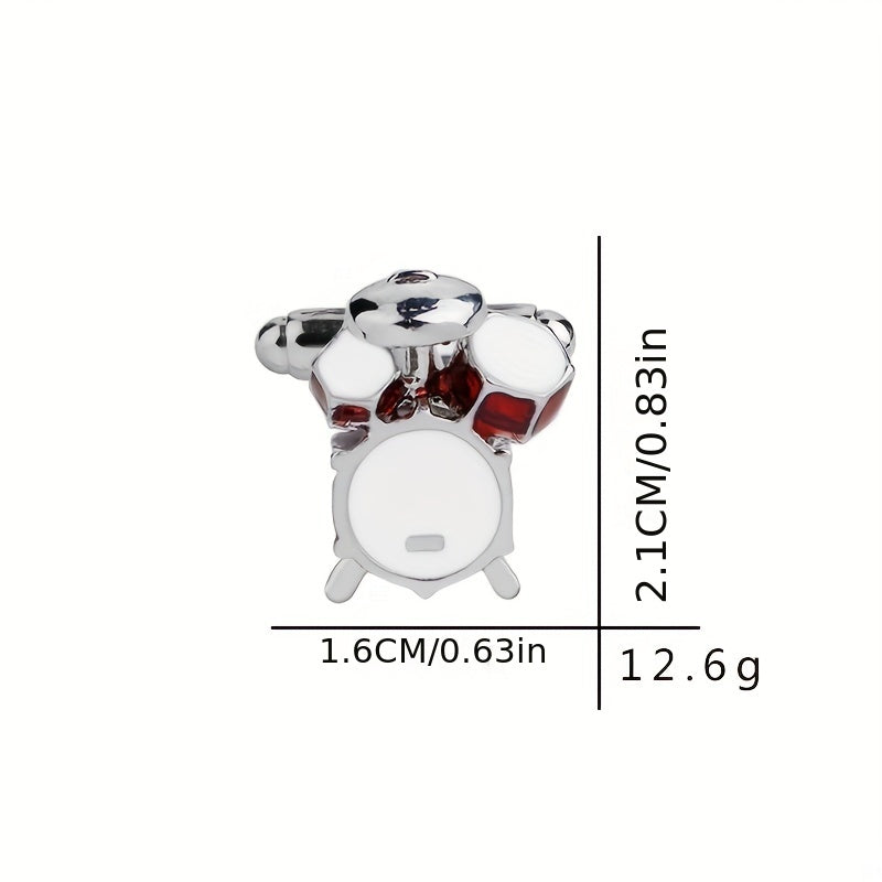 Band Drum Kit French Cufflinks Drip Oil Cuff Nails