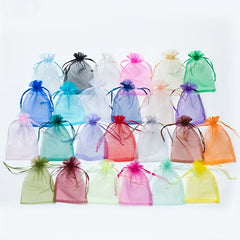 10pcs Organza Yarn Bag Small Gift Packaging Bag Drawstring Goody Bag