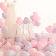 30pcs Macaron Heart Shaped Latex Balloons Romantic Decoration