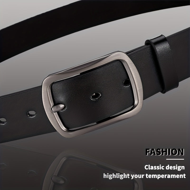 Men's PU Leather Belt Pin Buckle Casual Jeans Pants Belt