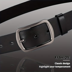 Men's PU Leather Belt Pin Buckle Casual Jeans Pants Belt