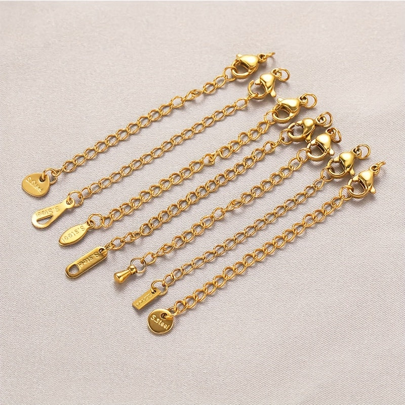 Stainless Steel Chain w/ Dangle Pendants Bracelet Necklace Tail Chain