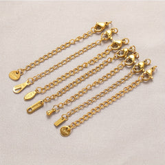 Stainless Steel Chain w/ Dangle Pendants Bracelet Necklace Tail Chain