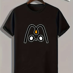 Cartoon Print Men's Graphic T-shirt Casual Comfy Tees For Summer