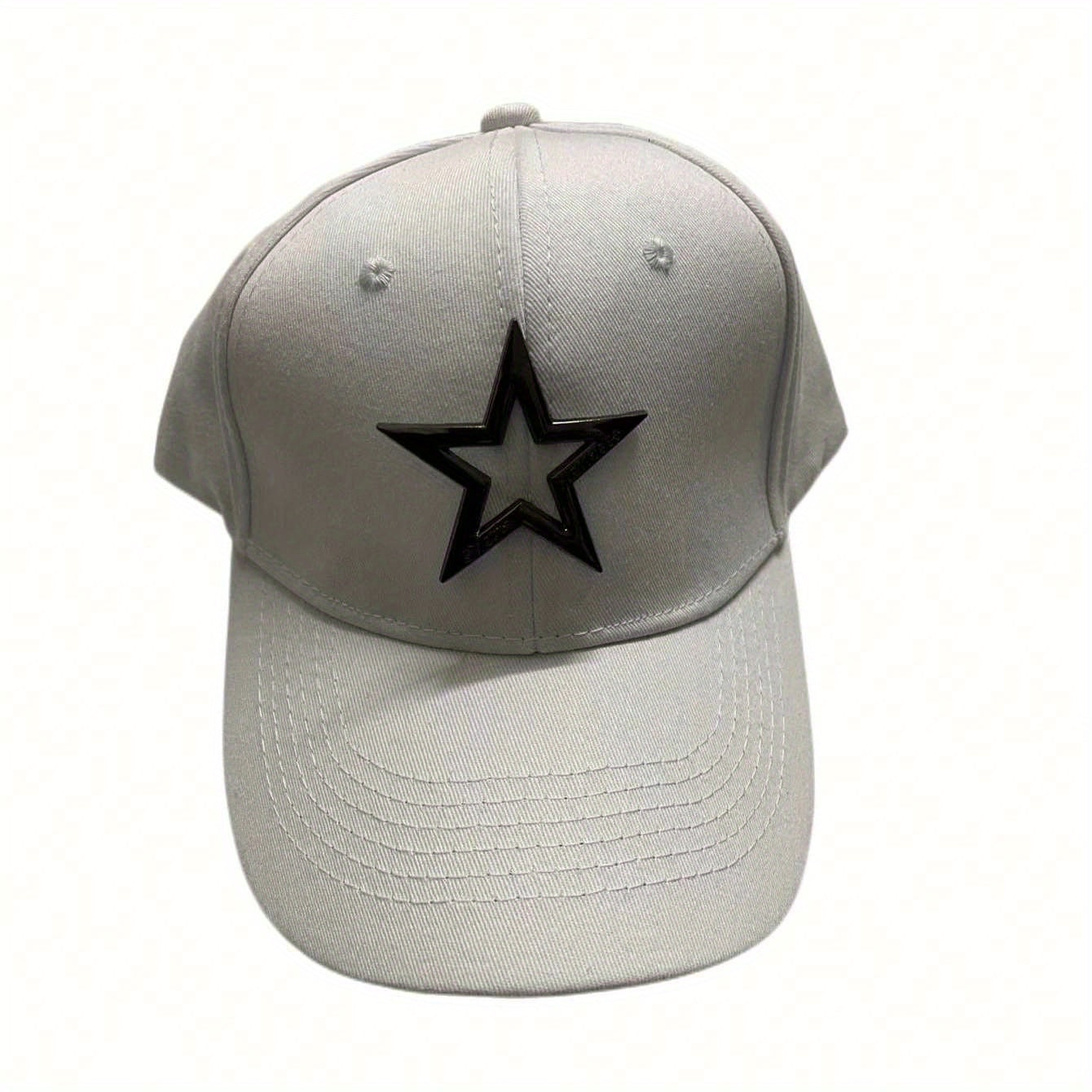 Iron Label Pentagram Baseball Cap Solid Hip Hop Sun Hat Unisex Dad Hats
