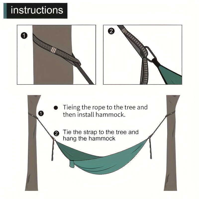 2pc Hammock Straps Load Bearing Rope for Outdoor Camping Hiking Swing Hanging