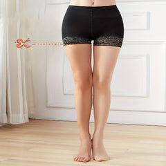 Floral Lace Stitching High Waist Semi Sheer Pantyhose Women's Stockings