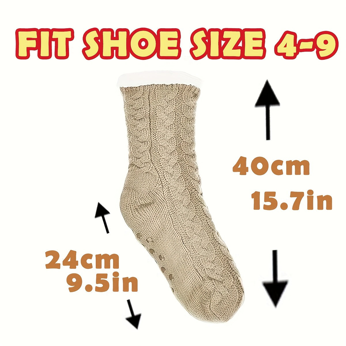 Warm Fuzzy Socks For Men Thick Slipper Socks Fleece Lined Cozy Indoor Socks