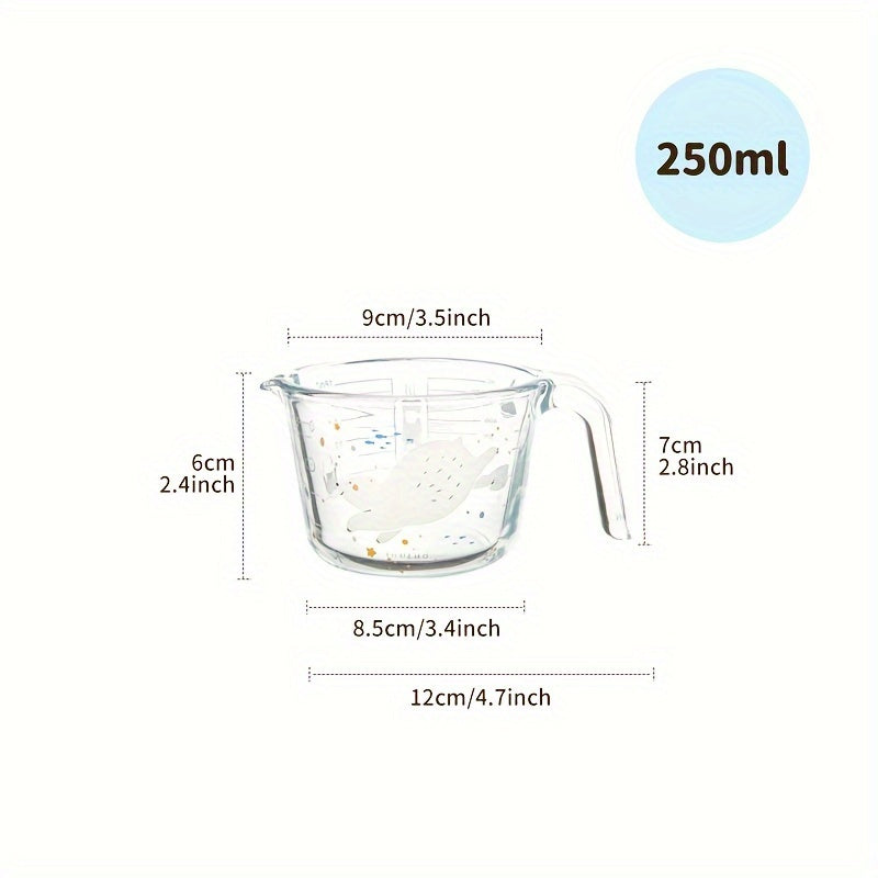 Glass Measuring Cup With Scale High Temperature Resistant Milk Cup