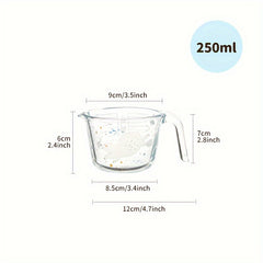 Glass Measuring Cup With Scale High Temperature Resistant Milk Cup
