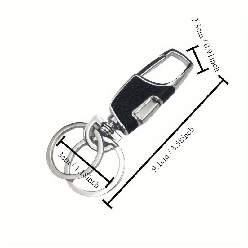 Car Keychain Hanger Double Ring Metal Keychain Keyring for Camping Hiking