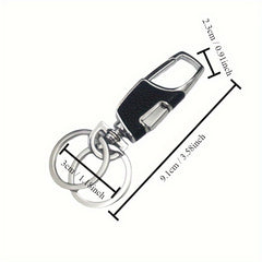 Car Keychain Hanger Double Ring Metal Keychain Keyring for Camping Hiking