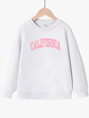 Girls Butterfly Print Long Sleeve Sweatshirt Top Pullovers