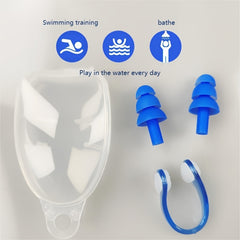 Silicone Earplugs Nose Clips Set for Swimming Diving