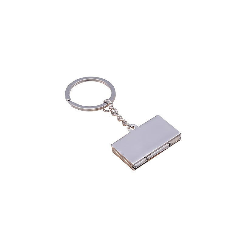 Mini Metal Notebook Computer Key Chain Car Bag Pendant