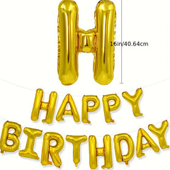 40 64 Cm Happy Birthday Set - Balloons and Banners