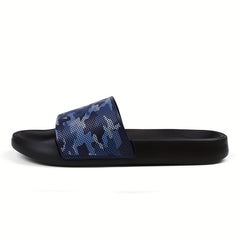 Men's Camo Lightweight Non-Slip Open-Toe Slides for Bathroom Beach