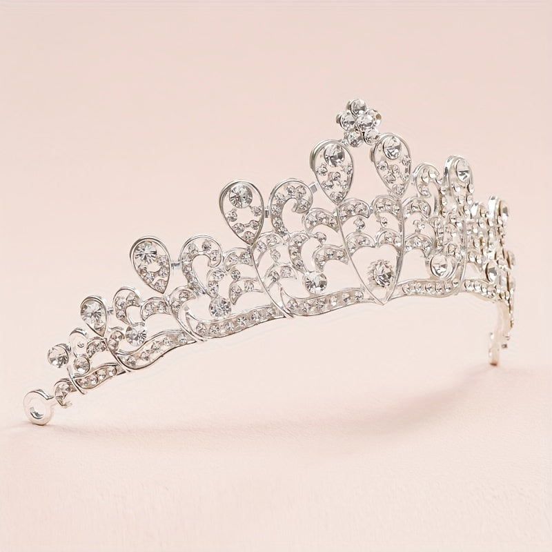 Baroque Style Rhinestone Wedding Tiara for Women