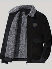 Men's Casual Corduroy Flap Pocket Jacket Coat