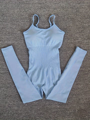 Women's Seamless Sports Jumpsuits Fitness Workout Gym Soft Jumpsuit