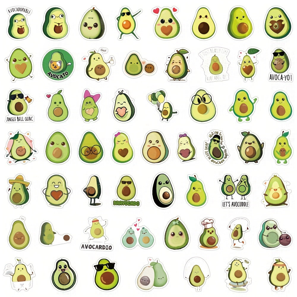 Avocado Stickers Fruit Vinyl Stickers For Water Bottle Laptop Phone Luggage