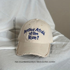 Unisex Sunshade Breathable Baseball Cap, Letter Embroidery