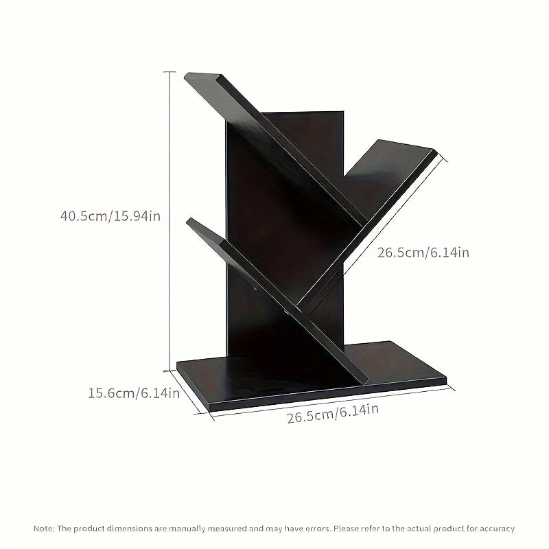 3-Layer Storage Rack Creative Mini Tree Desktop Bookshelf